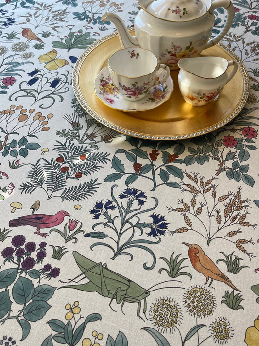 Apothecary's Garden Fabric - Chalk White