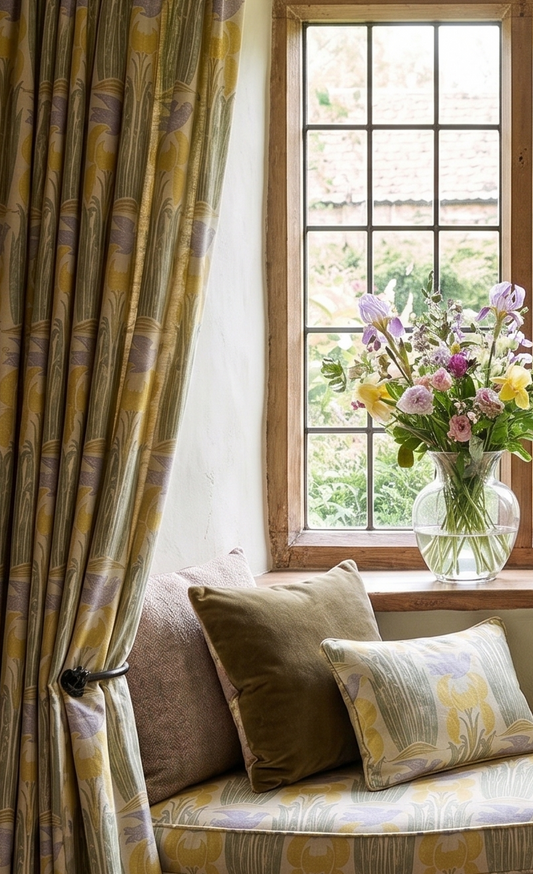 The Merle Fabric - Yellow & Blue