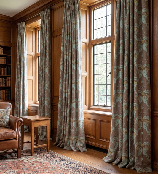 Rowan Tree Fabric - Aqua