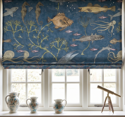 John Dory Fabric - Deep Blue