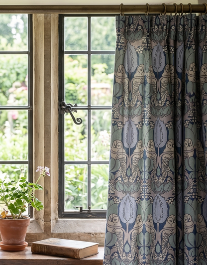 The Owl Fabric - Slate & Thyme