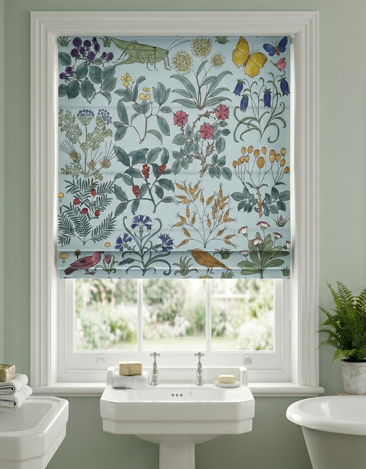Apothecary's Garden Fabric - Blue Skies