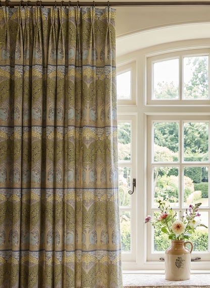 The Minstrel Fabric - Light Blue & Sage