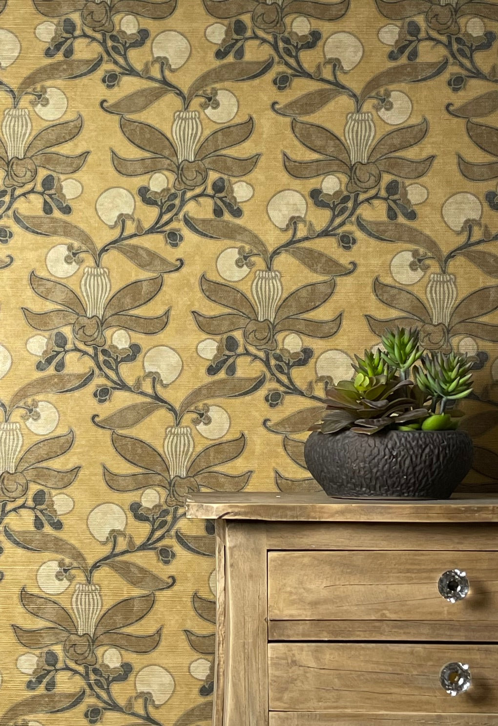 Passion Flower Grasscloth