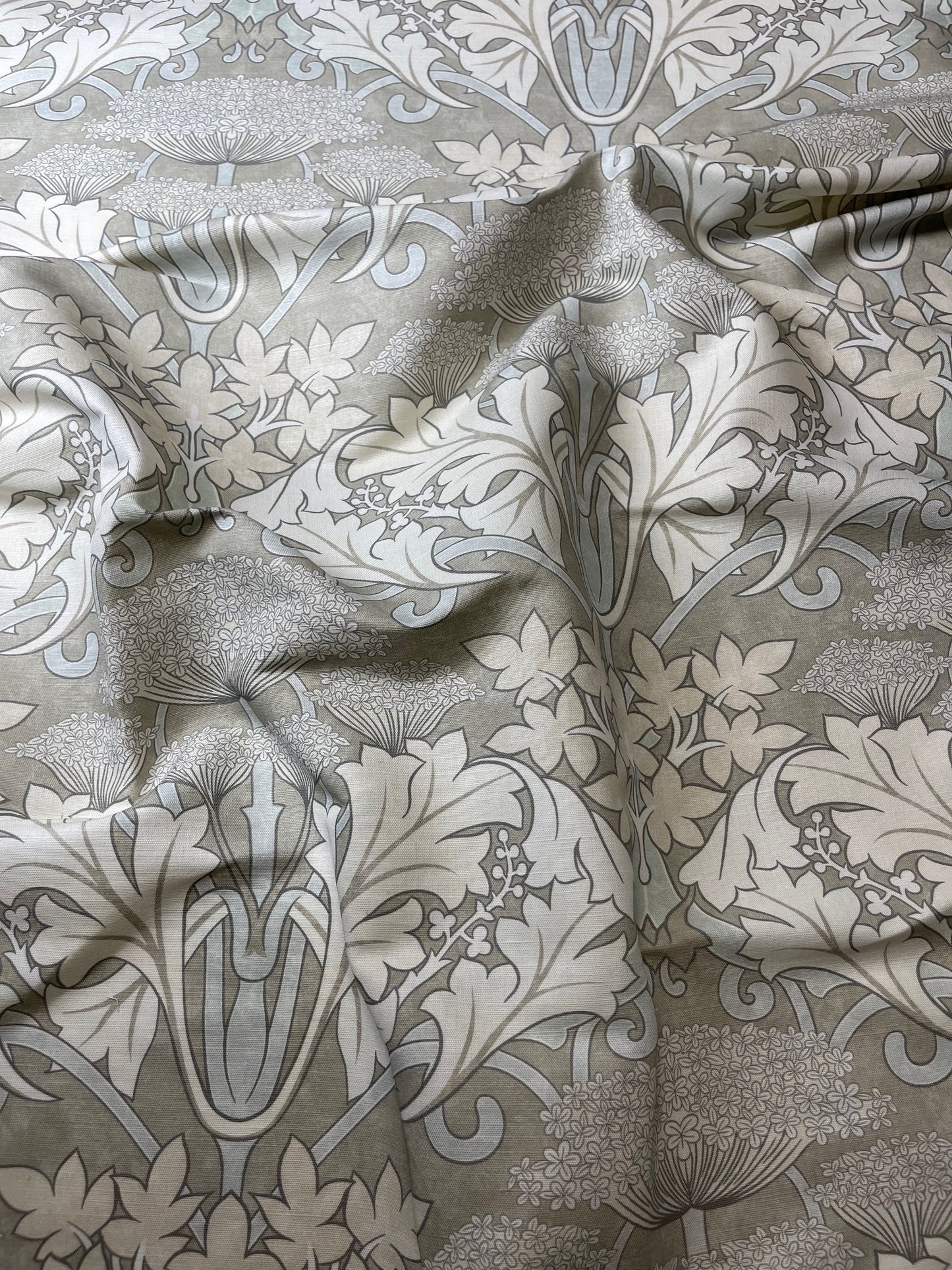 Donegal Fabric - Vellum on Taupe