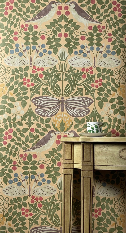 Bird & Butterfly Wallpaper