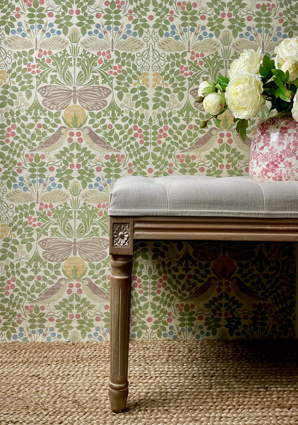 Natural Butterfly Grasscloth