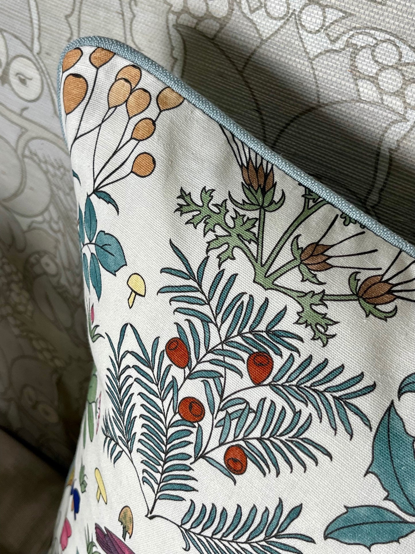 Apothecary's Garden Cushion - Chalk White