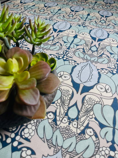 The Owl Fabric - Slate & Thyme