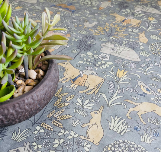 The House That Jack Built Fabric - Dusk