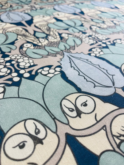 The Owl Fabric - Slate & Thyme