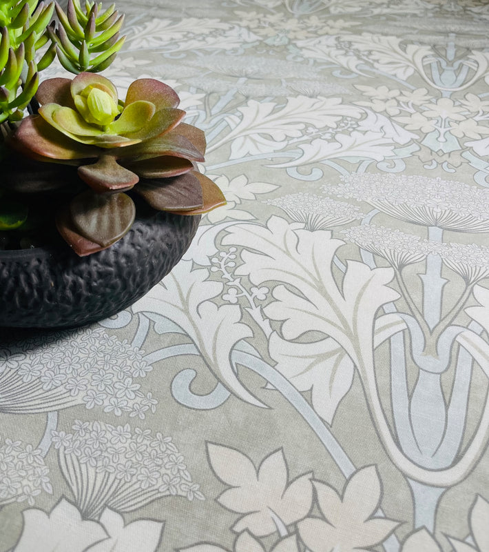 Donegal Fabric - Vellum on Taupe