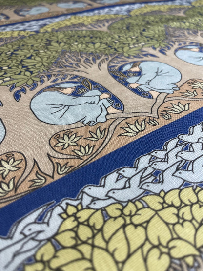 The Minstrel Fabric - Light Blue & Sage
