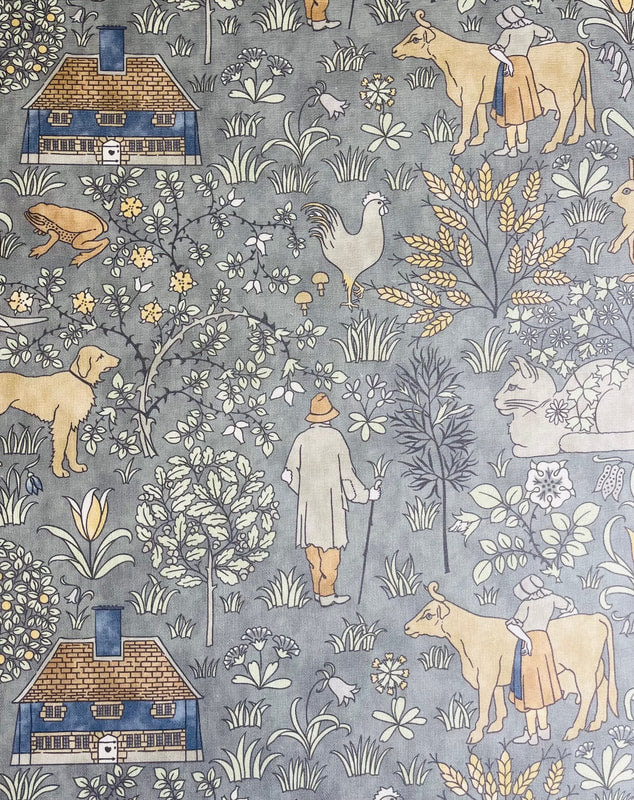 The House That Jack Built Fabric - Dusk