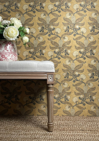 Passion Flower Grasscloth