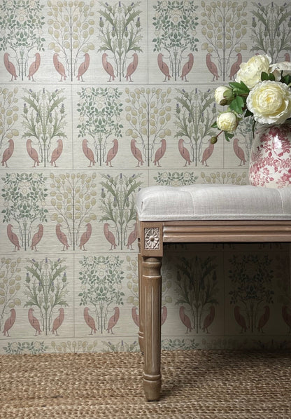 The Love Birds Grasscloth