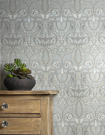 Natural Owl Grasscloth