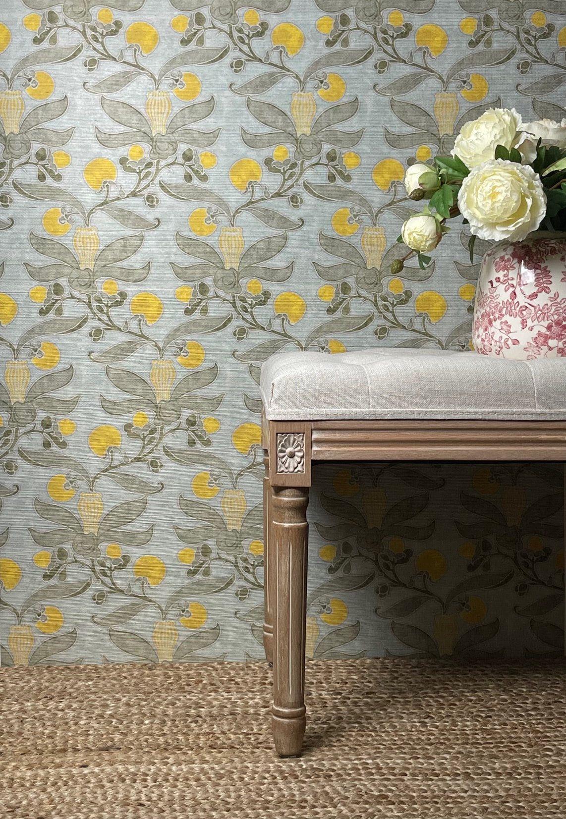 Passion Flower Grasscloth