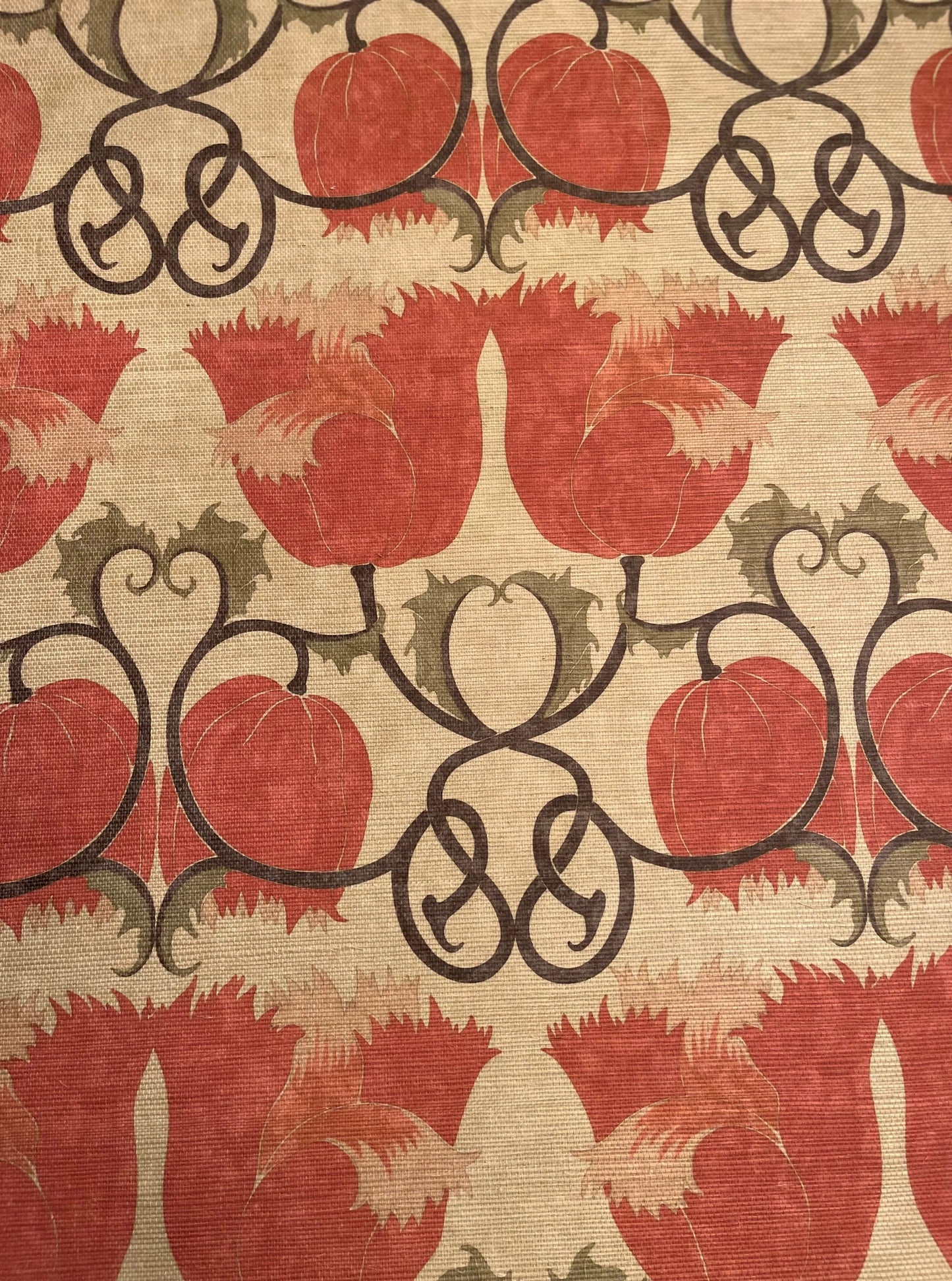Poppies Grasscloth