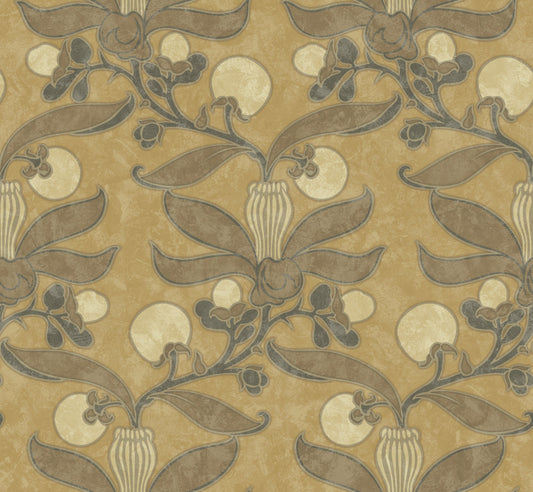 Passion Flower Fabric - Taupe & Sisal
