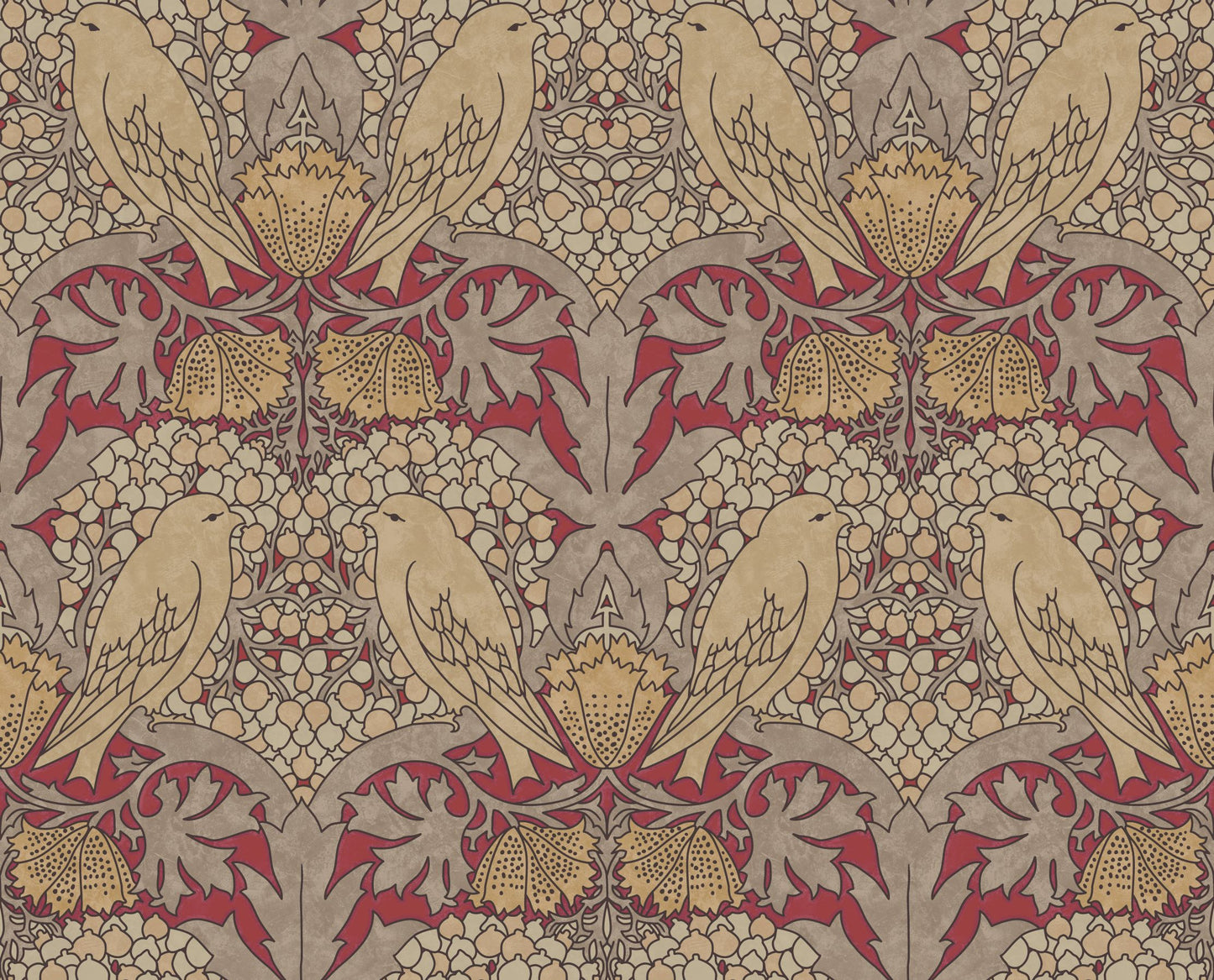 Bird & Berry Wallpaper