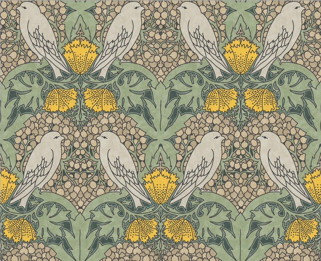 Bird & Berry Wallpaper