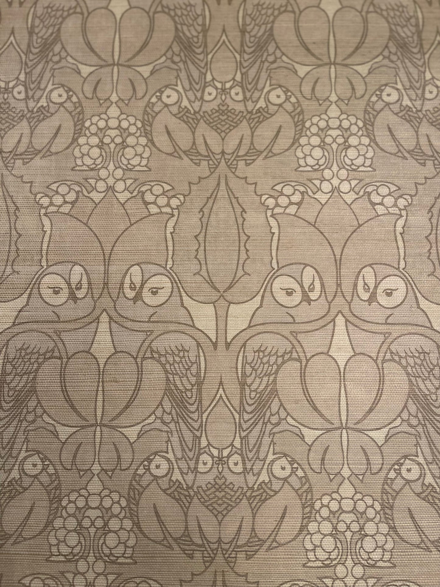 Natural Owl Grasscloth