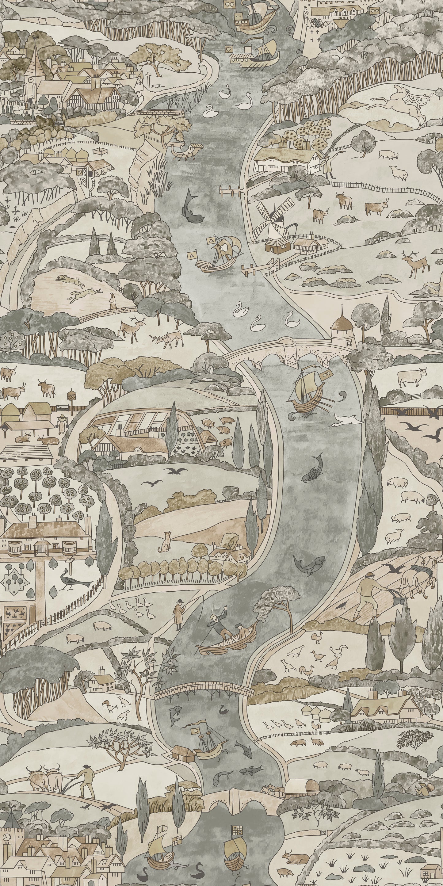 Natural River Wallpaper