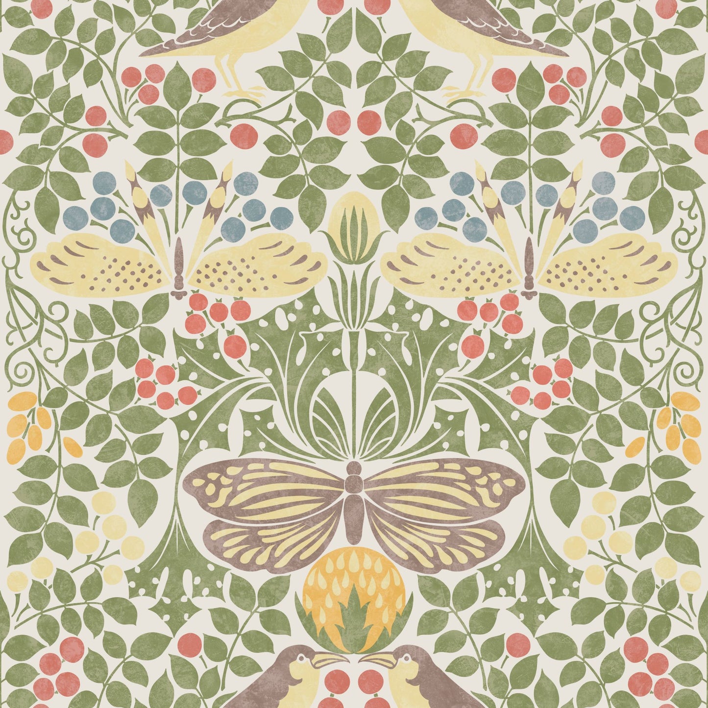 Bird & Butterfly Wallpaper