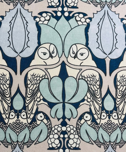 The Owl Fabric - Slate & Thyme