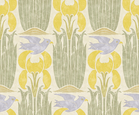 The Merle Fabric - Yellow & Blue