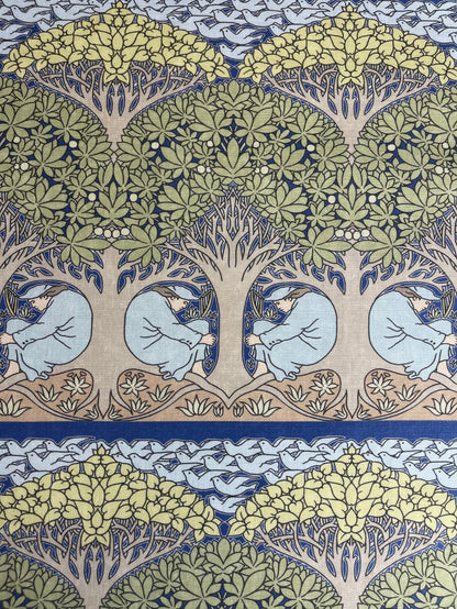 The Minstrel Fabric - Light Blue & Sage