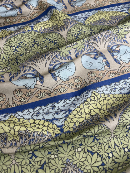 The Minstrel Fabric - Light Blue & Sage